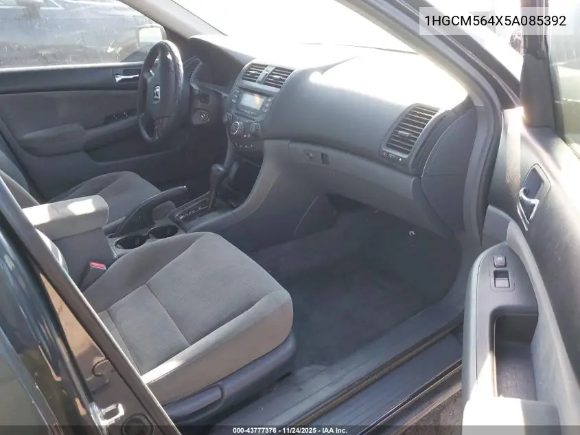 1HGCM564X5A085392 2005 Honda Accord 2.4 Lx