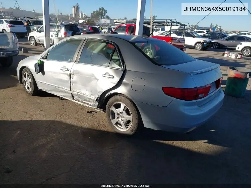 JHMCN364X5C019184 2005 Honda Accord Hybrid Ima