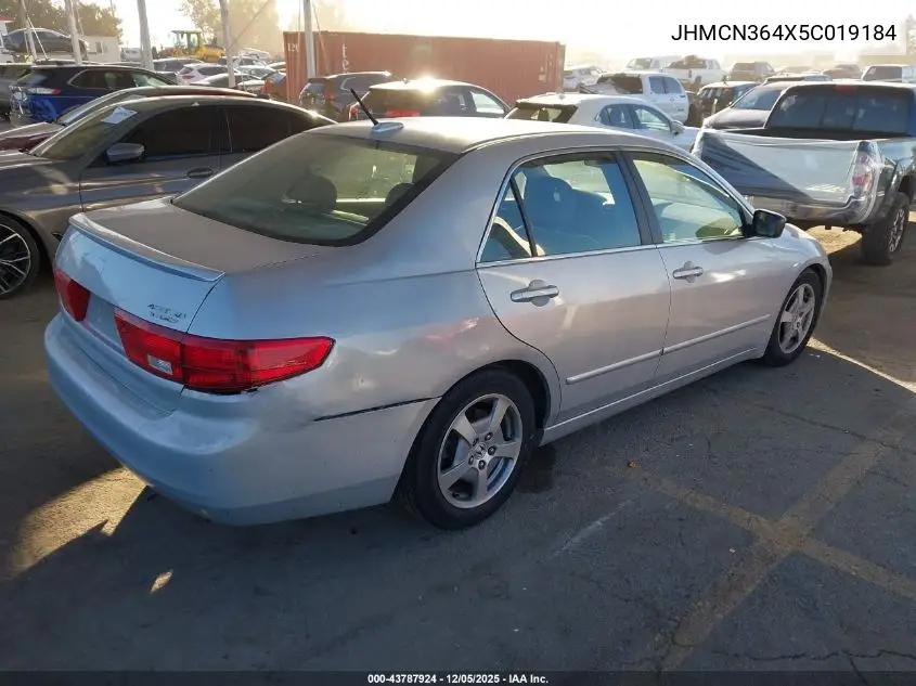 JHMCN364X5C019184 2005 Honda Accord Hybrid Ima