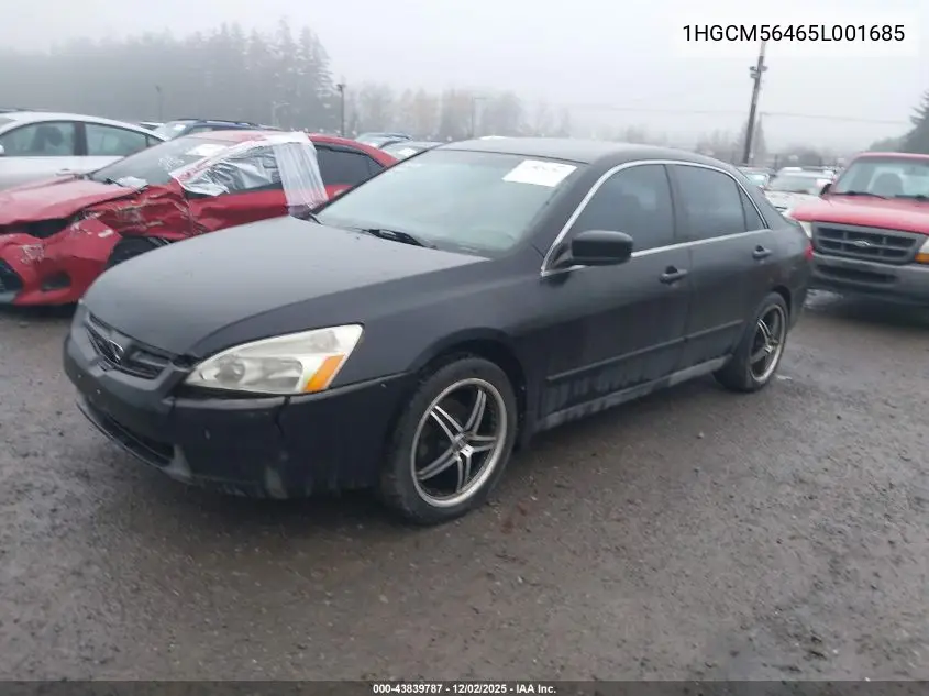 1HGCM56465L001685 2005 Honda Accord 2.4 Lx