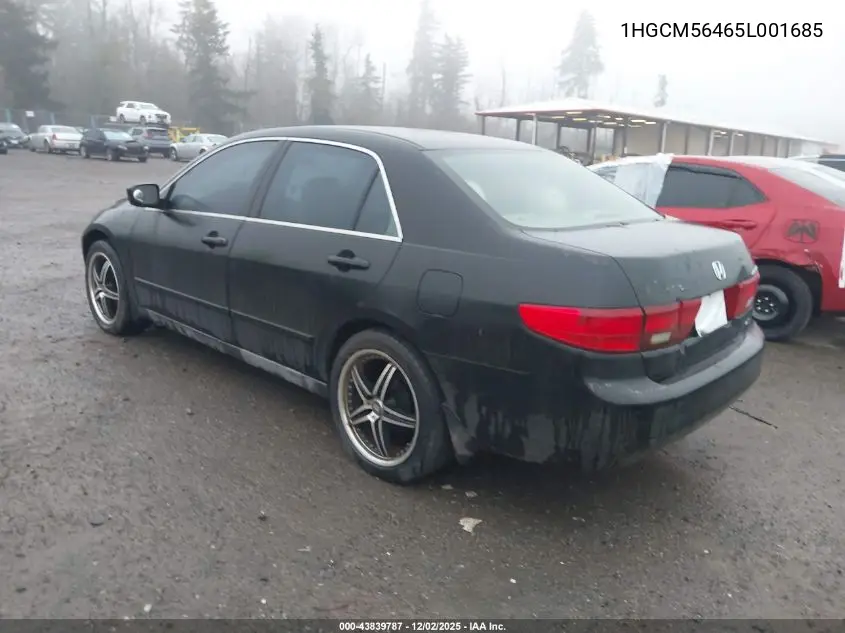 1HGCM56465L001685 2005 Honda Accord 2.4 Lx