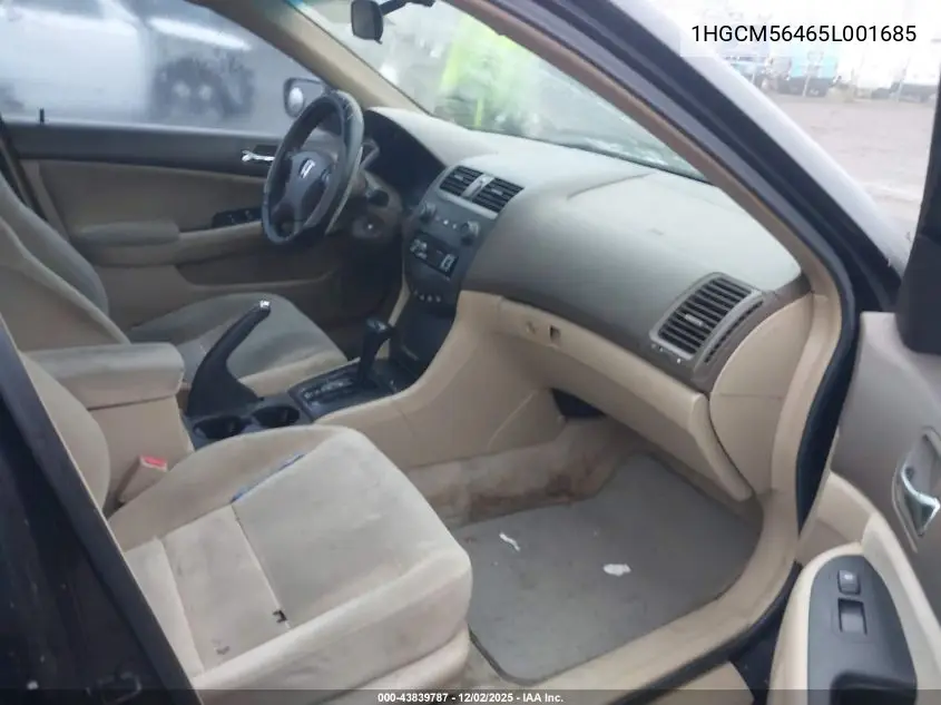 1HGCM56465L001685 2005 Honda Accord 2.4 Lx
