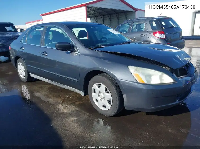 1HGCM55485A173438 2005 Honda Accord 2.4 Lx
