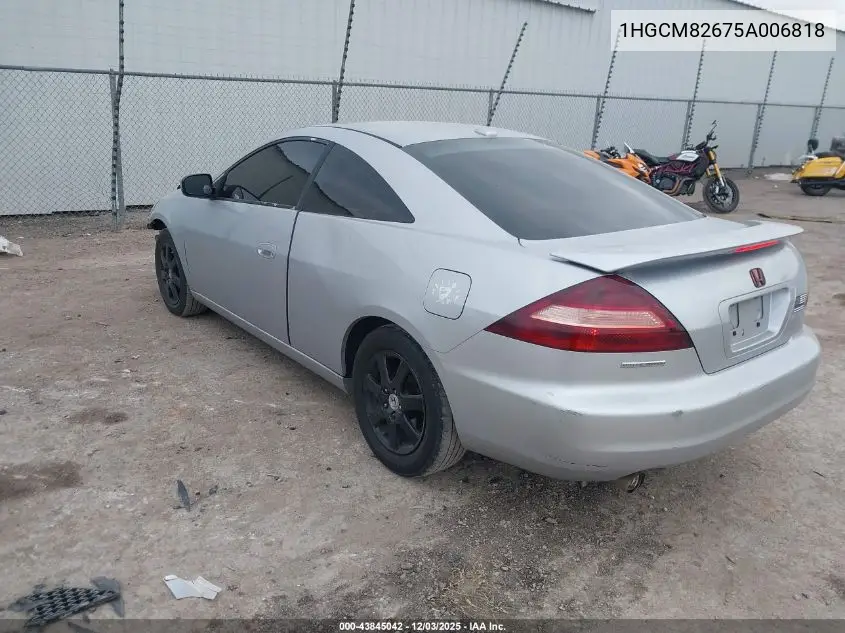 1HGCM82675A006818 2005 Honda Accord 3.0 Ex