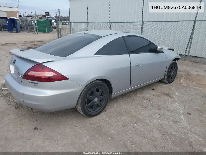 1HGCM82675A006818 2005 Honda Accord 3.0 Ex