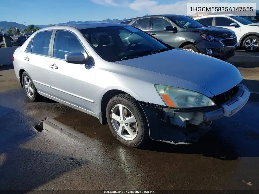 1HGCM55835A147655 2005 Honda Accord 2.4 Ex