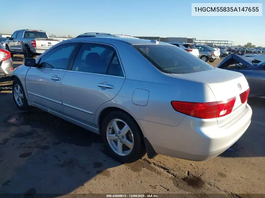 1HGCM55835A147655 2005 Honda Accord 2.4 Ex