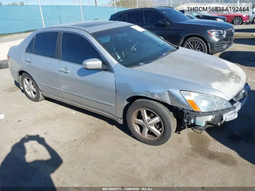 1HGCM56835A192464 2005 Honda Accord 2.4 Ex