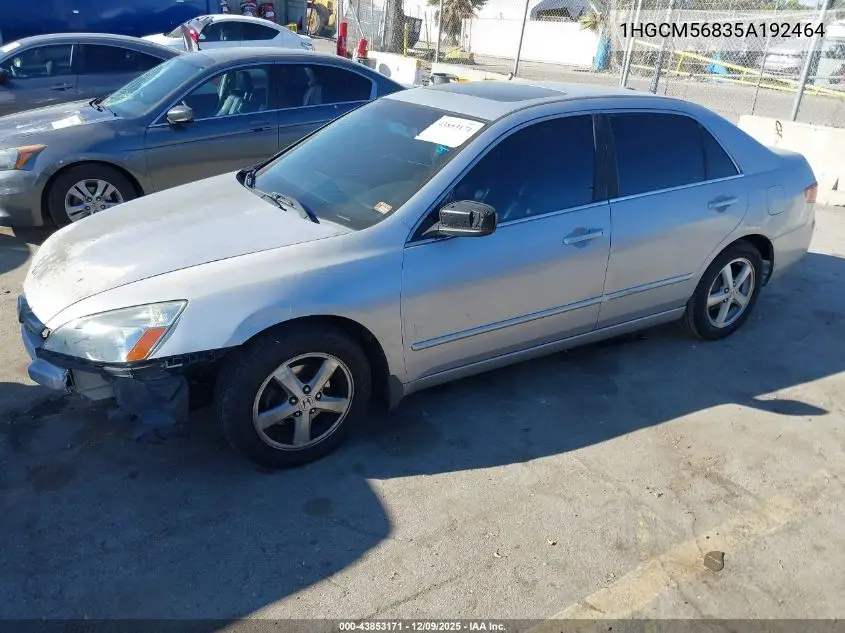 1HGCM56835A192464 2005 Honda Accord 2.4 Ex