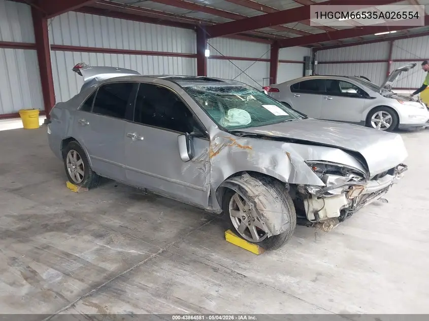 1HGCM66535A026554 2005 Honda Accord 3.0 Ex