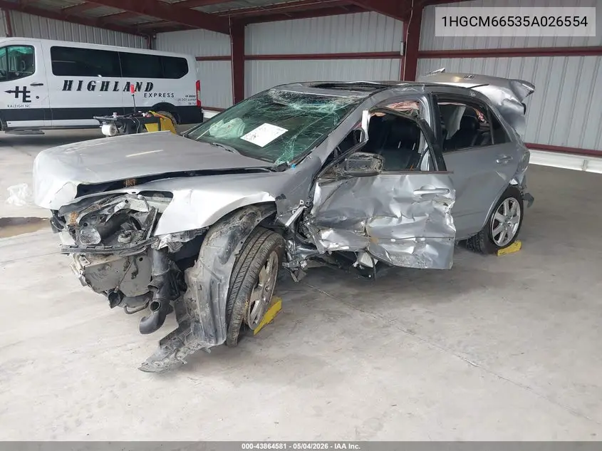 1HGCM66535A026554 2005 Honda Accord 3.0 Ex