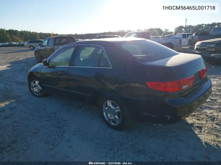 1HGCM56465L001718 2005 Honda Accord 2.4 Lx