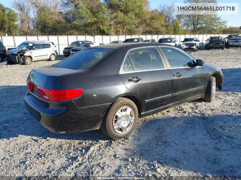 1HGCM56465L001718 2005 Honda Accord 2.4 Lx