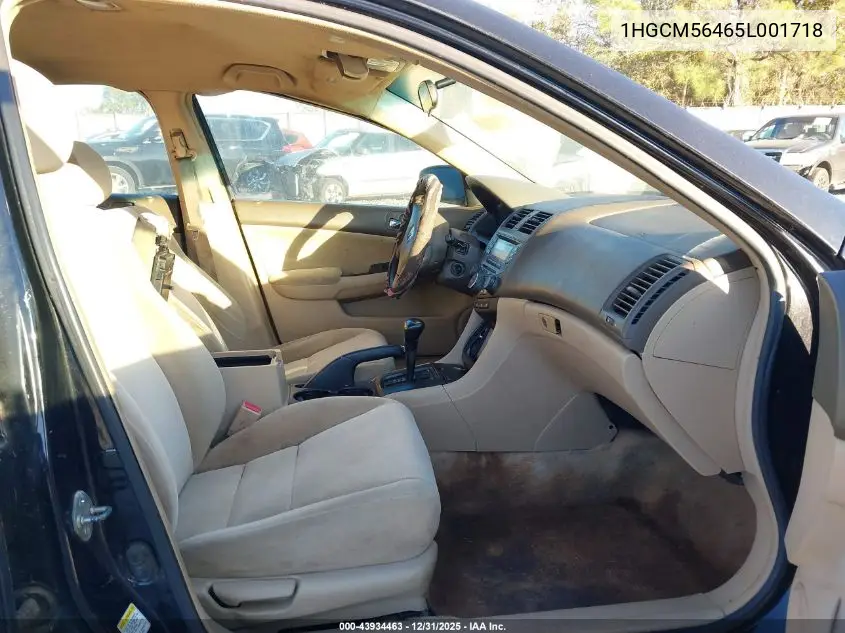 1HGCM56465L001718 2005 Honda Accord 2.4 Lx