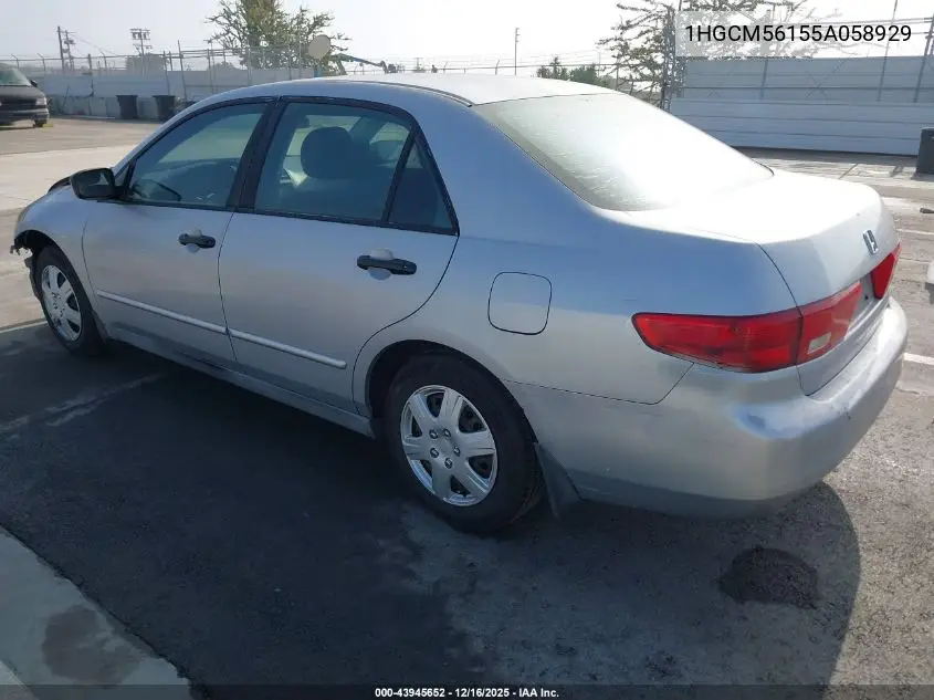 1HGCM56155A058929 2005 Honda Accord 2.4 Dx