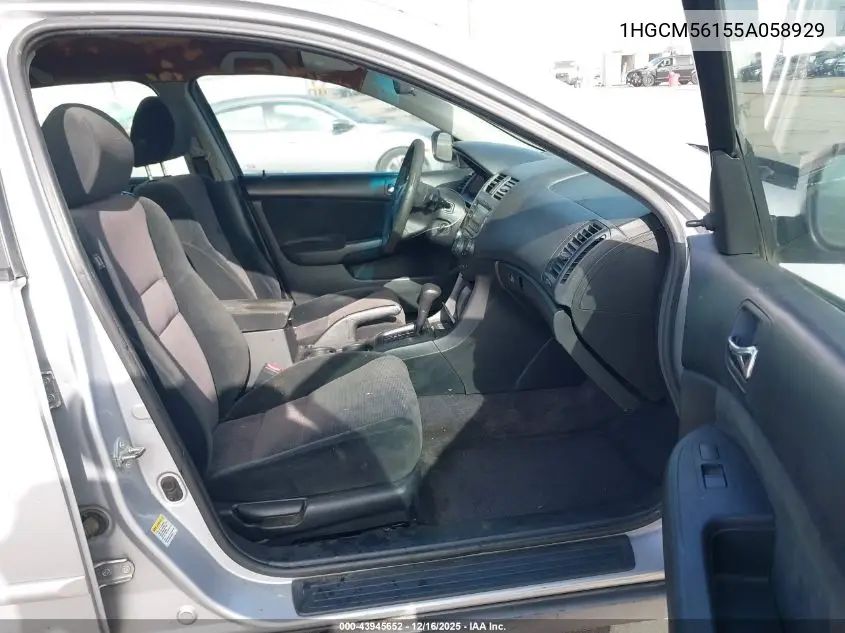 1HGCM56155A058929 2005 Honda Accord 2.4 Dx