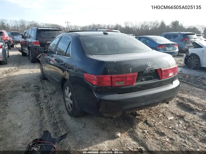 1HGCM66505A025135 2005 Honda Accord 3.0 Ex
