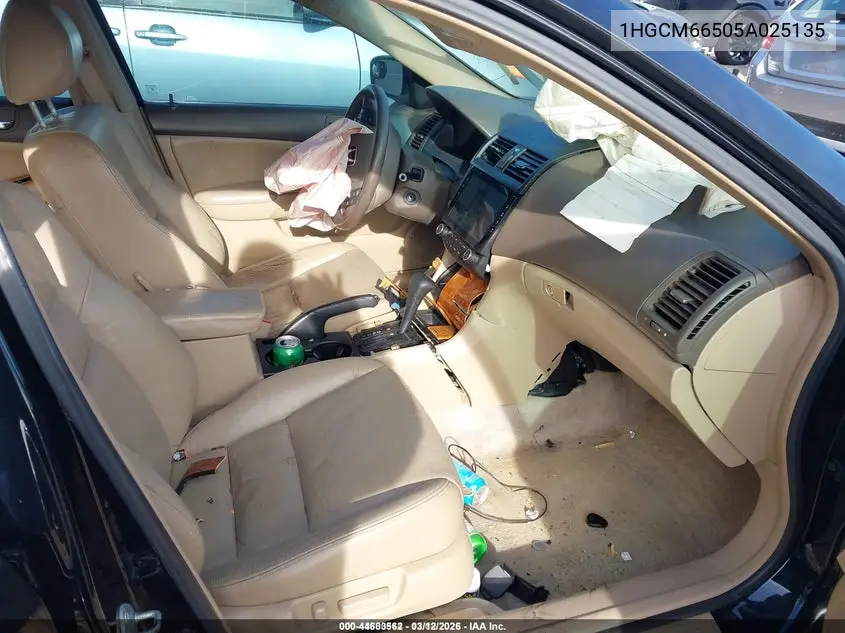 1HGCM66505A025135 2005 Honda Accord 3.0 Ex