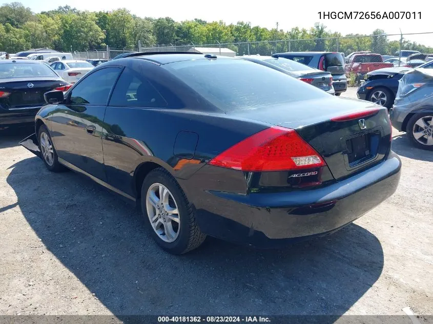 1HGCM72656A007011 2006 Honda Accord 2.4 Ex