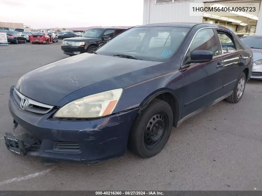 1HGCM56406A095723 2006 Honda Accord 2.4 Lx