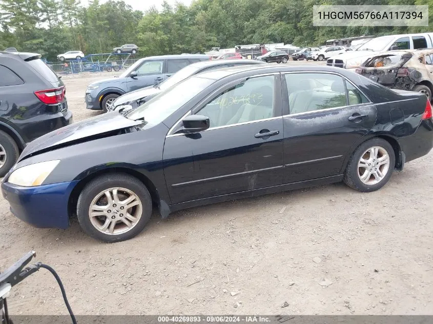 1HGCM56766A117394 2006 Honda Accord Ex