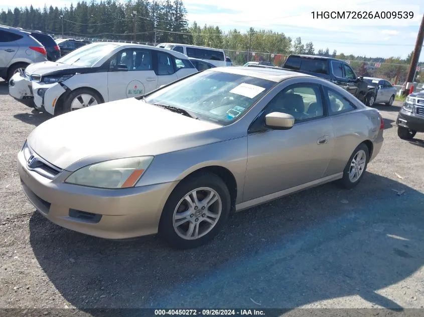 1HGCM72626A009539 2006 Honda Accord 2.4 Ex