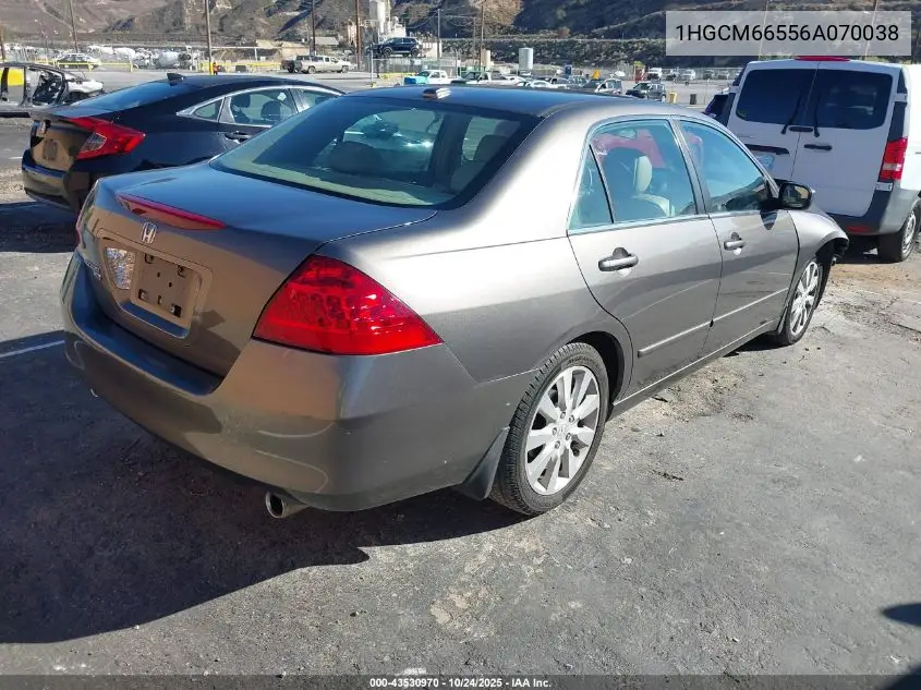 1HGCM66556A070038 2006 Honda Accord 3.0 Ex