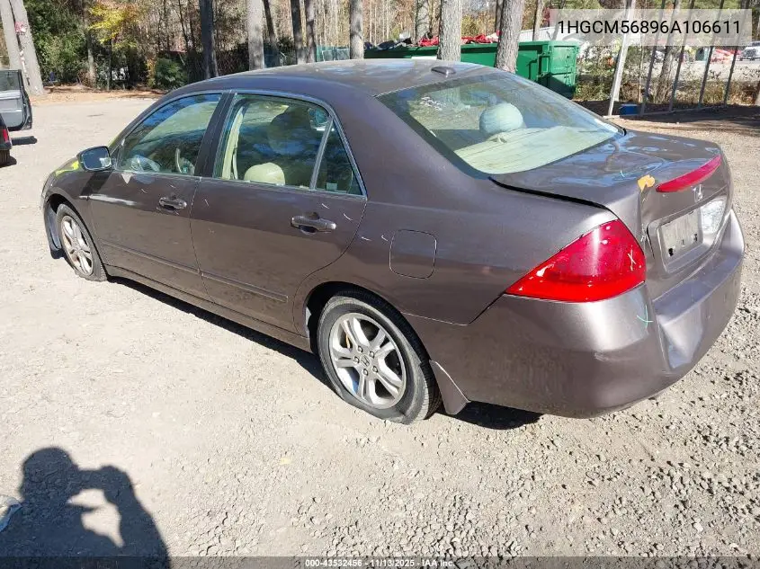 1HGCM56896A106611 2006 Honda Accord 2.4 Ex