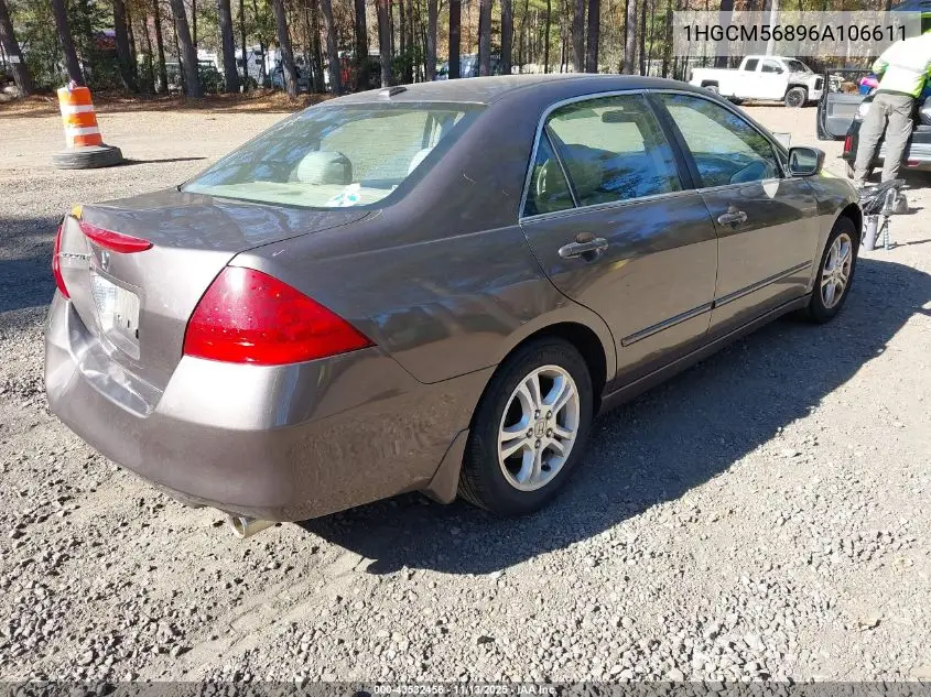 1HGCM56896A106611 2006 Honda Accord 2.4 Ex