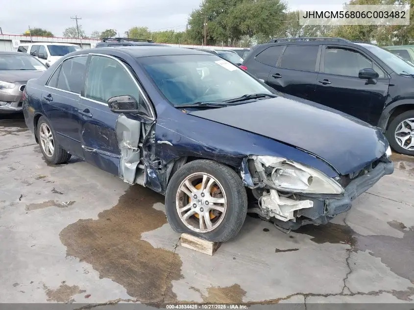 JHMCM56806C003482 2006 Honda Accord 2.4 Ex