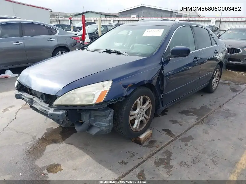 JHMCM56806C003482 2006 Honda Accord 2.4 Ex