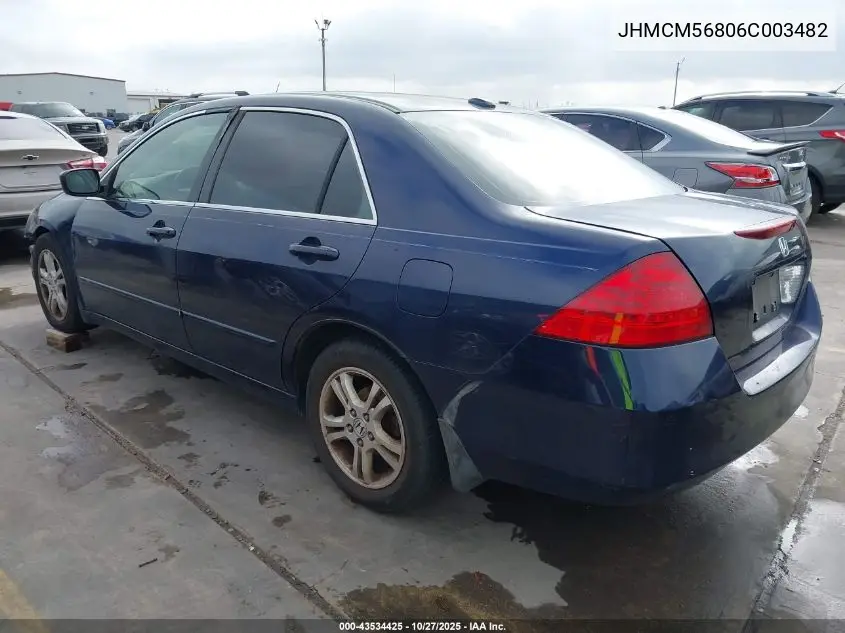 JHMCM56806C003482 2006 Honda Accord 2.4 Ex