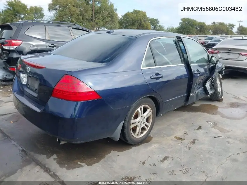 JHMCM56806C003482 2006 Honda Accord 2.4 Ex