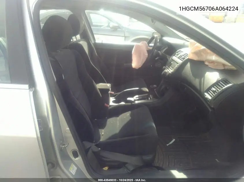 1HGCM56706A064224 2006 Honda Accord 2.4 Ex