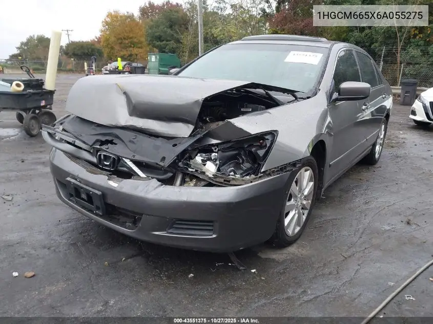 1HGCM665X6A055275 2006 Honda Accord 3.0 Ex