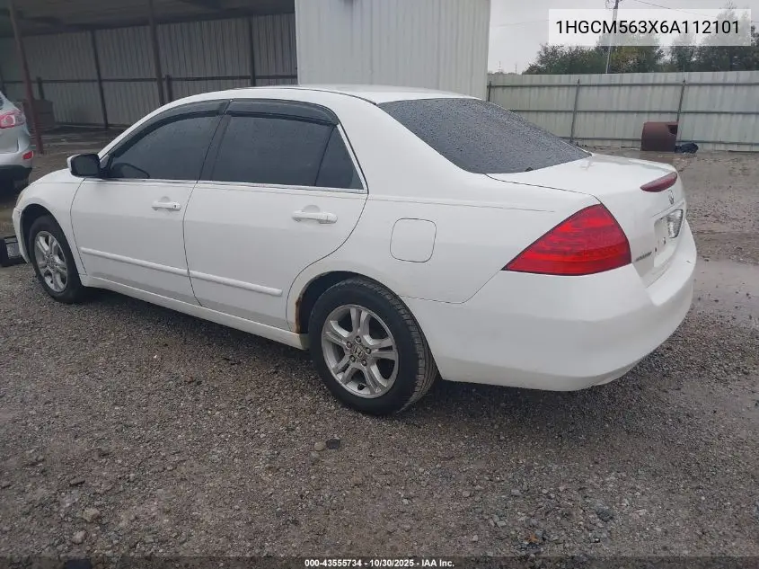 1HGCM563X6A112101 2006 Honda Accord 2.4 Se