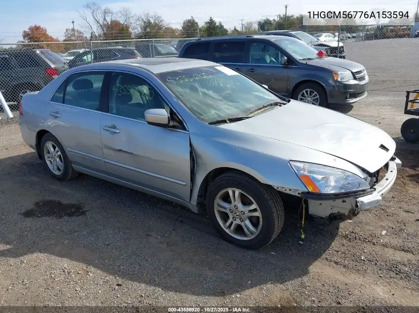 1HGCM56776A153594 2006 Honda Accord 2.4 Ex