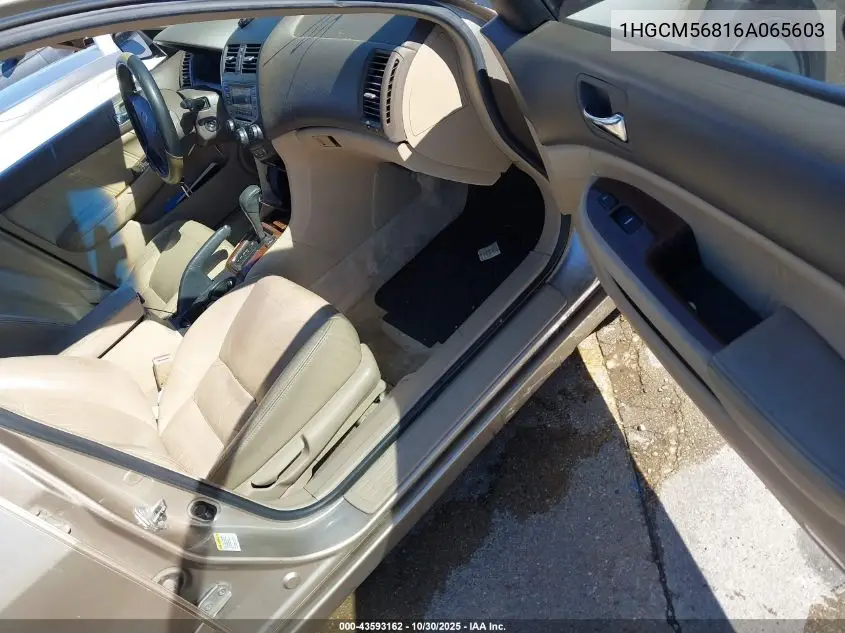 1HGCM56816A065603 2006 Honda Accord 2.4 Ex