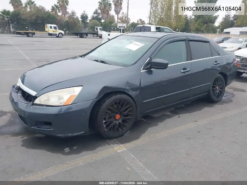 1HGCM568X6A105404 2006 Honda Accord 2.4 Ex