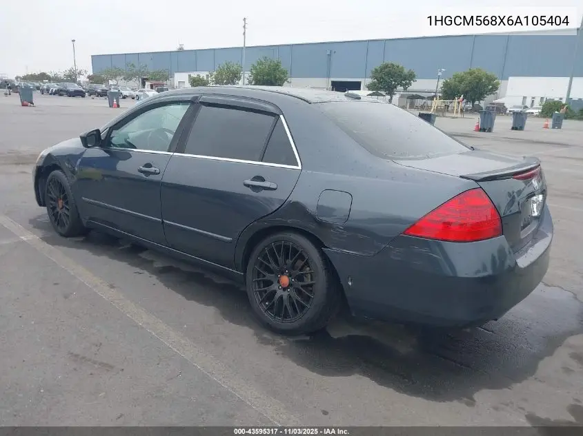 1HGCM568X6A105404 2006 Honda Accord 2.4 Ex