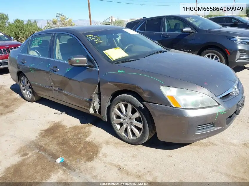 1HGCM66586A069949 2006 Honda Accord 3.0 Ex