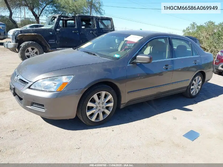 1HGCM66586A069949 2006 Honda Accord 3.0 Ex