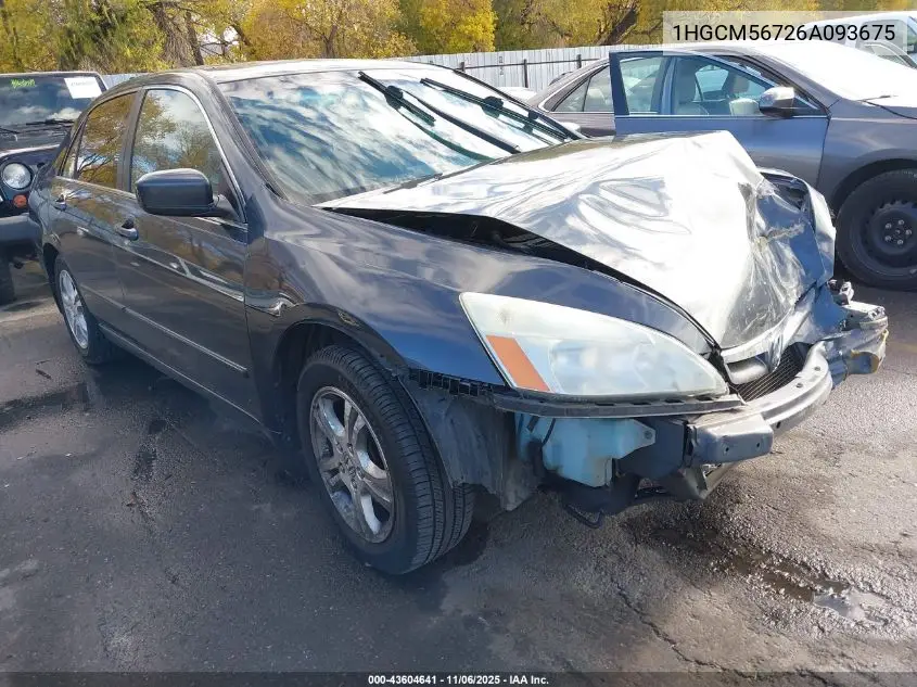 1HGCM56726A093675 2006 Honda Accord Sdn 2.4 Ex/Ex