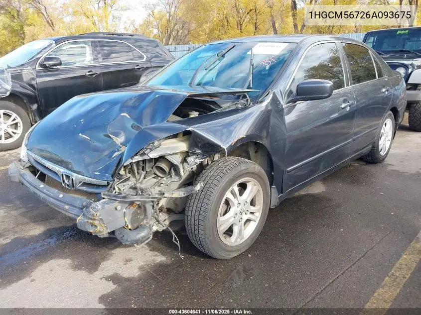 1HGCM56726A093675 2006 Honda Accord Sdn 2.4 Ex/Ex