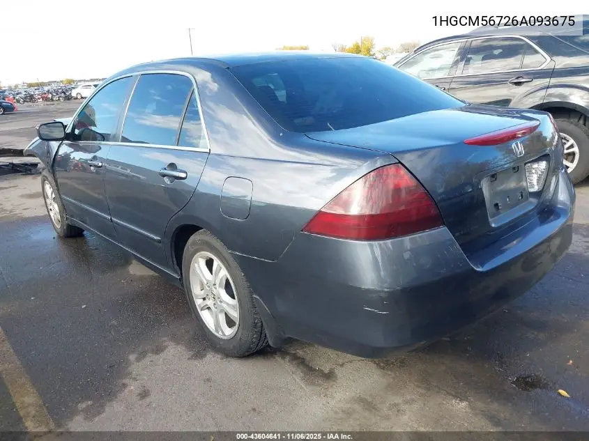 1HGCM56726A093675 2006 Honda Accord Sdn 2.4 Ex/Ex