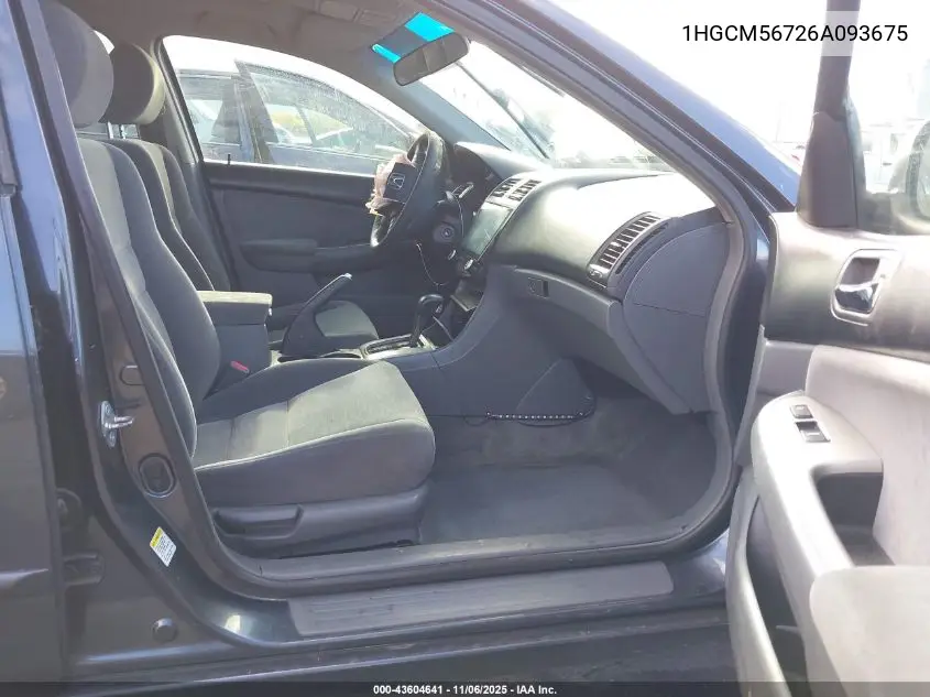1HGCM56726A093675 2006 Honda Accord Sdn 2.4 Ex/Ex