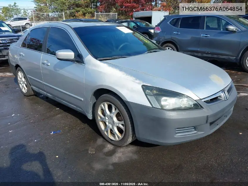 1HGCM66376A064854 2006 Honda Accord 3.0 Lx