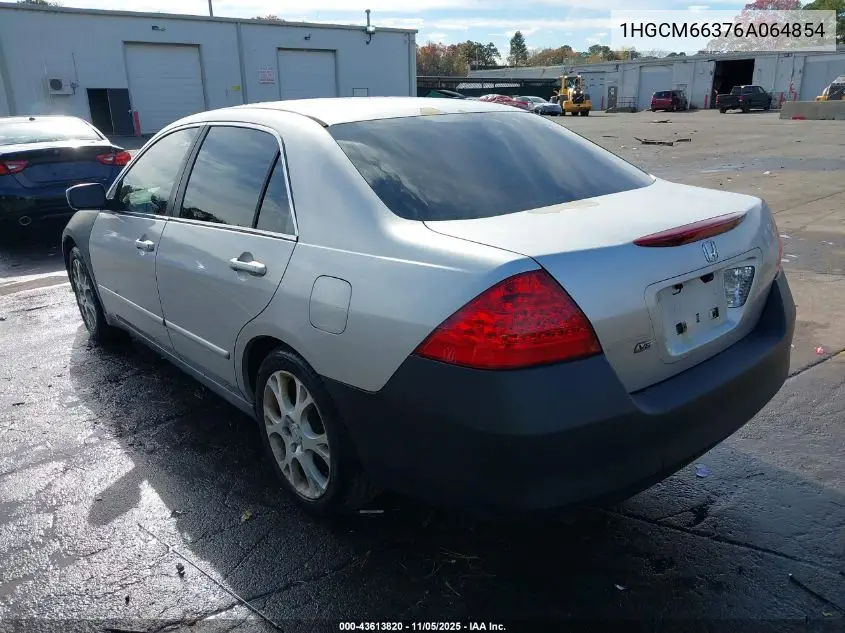 1HGCM66376A064854 2006 Honda Accord 3.0 Lx