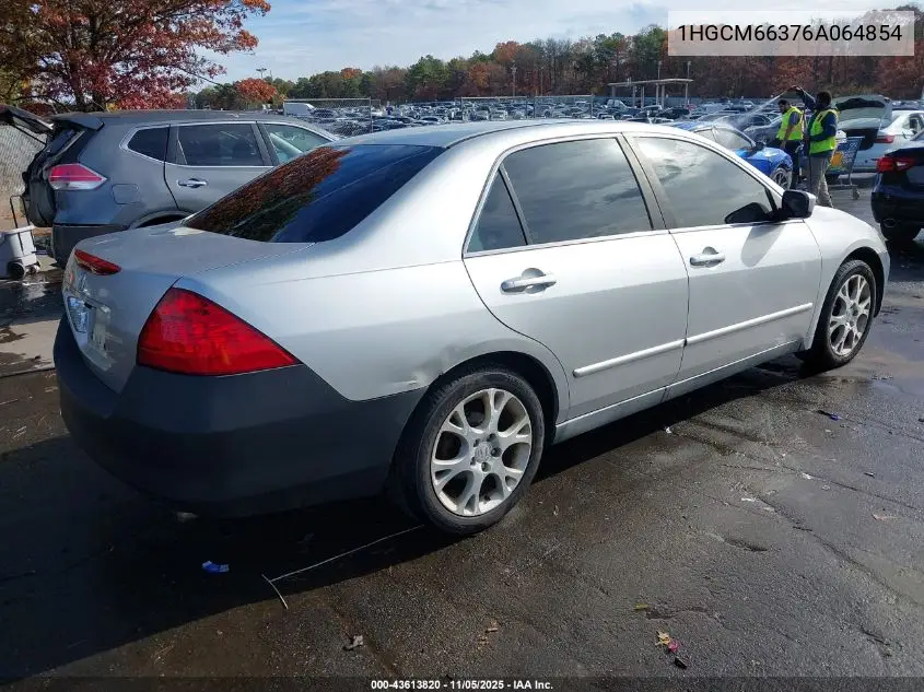 1HGCM66376A064854 2006 Honda Accord 3.0 Lx