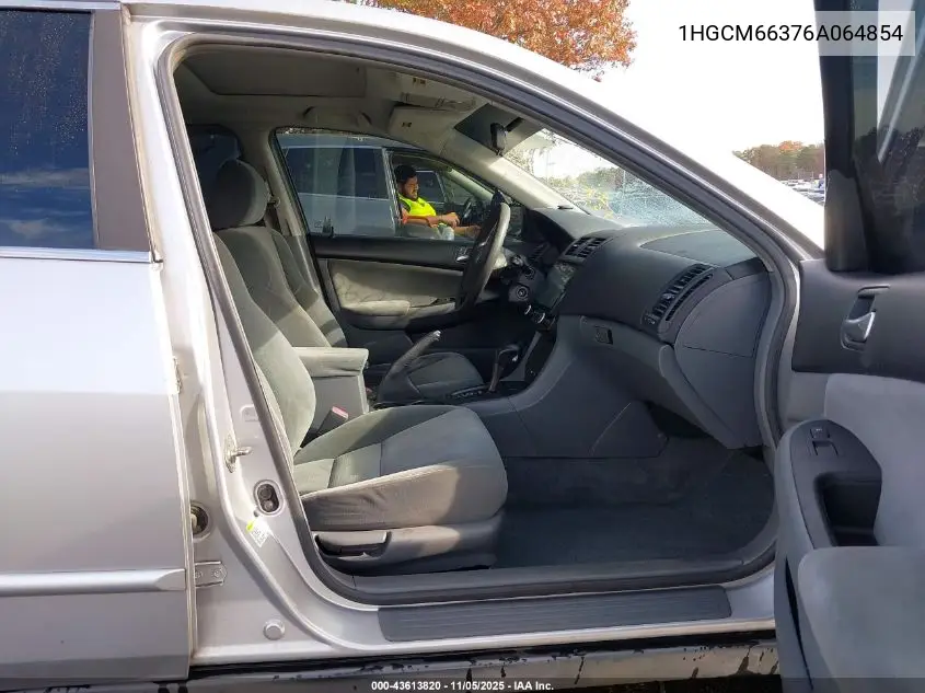 1HGCM66376A064854 2006 Honda Accord 3.0 Lx